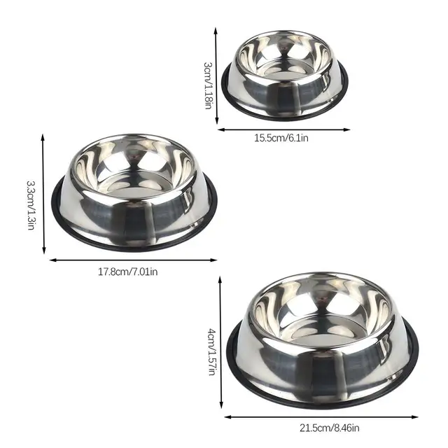 Large Capacity Cat Bowl Steel Pet Feeding Bowl Cat and Dog Food Drinking Bowl Metal Feeder Bowl and Cheap 6