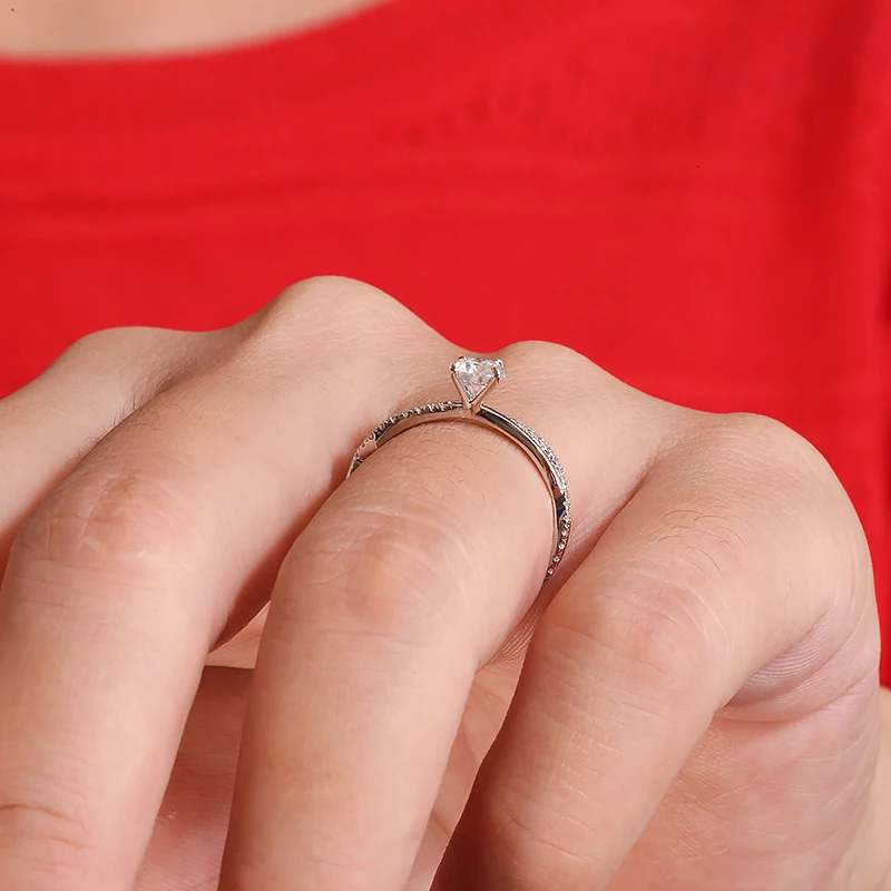 0.5CT CVD Lab Diamond Engagement Ring 6