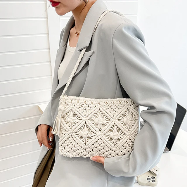 Bolso Fiesta Mujer Bolso De Paja Larcenciel Para Mujer 20x13x6