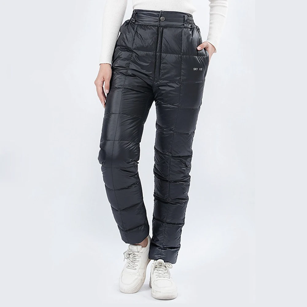 2023 New Men's Pants Thick Goose Down Climbing Clothes Outdoor Camping Hiking Tactical Waterproof Pants for Men Mountaineering image