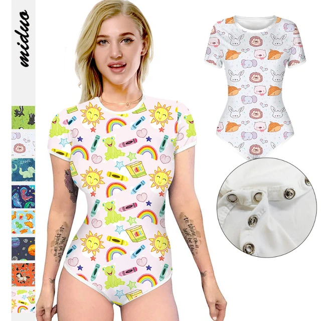 Abdl Adult Onesie Romper, Abdl Adult Diaper Onesie