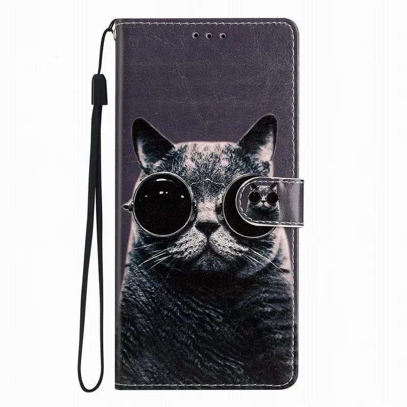 Charming Floral Painted Wallet Phone Case with Card Slots