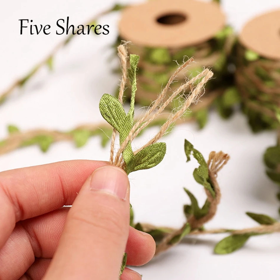 Rope Cord 5M Natural Vintage Jute Cord String Gift Wrapping Ribbon Bows Crafts Jute Twine Rope Burlap Party Wedding Decoration Supplies