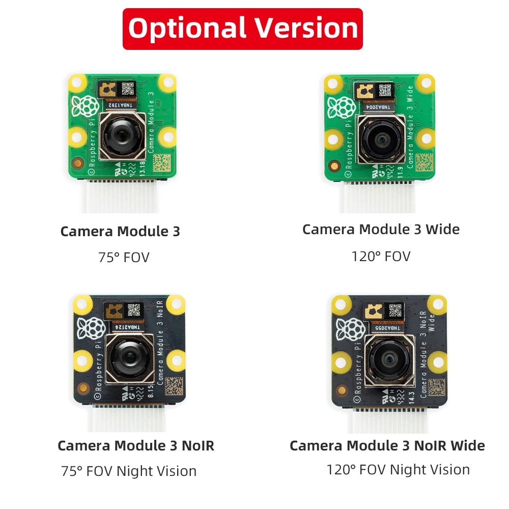 Raspberry Pi カメラモジュール V3 (Wide NoIR 赤外) Raspberry Pi Camera Module 3 Wide NoIR - Pi財団公式カメラ V3