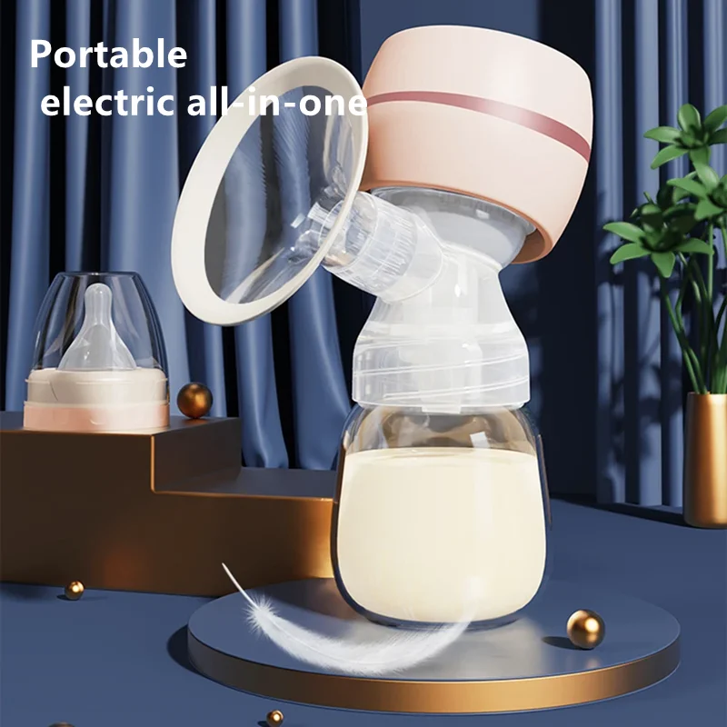 Electric breast pump intelligent LED screen integrated high suction breast pump postpartum low noise Milk Bottle