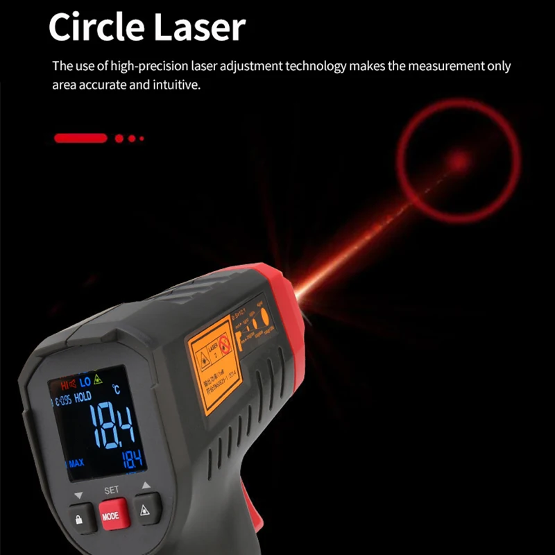 UNI-T UT306S UT306C Digital Thermometer Non Contact Household Industrial Infrared Laser Temperature Tester Meter Gun -50℃-500℃ digital thermometer infrared thermometer