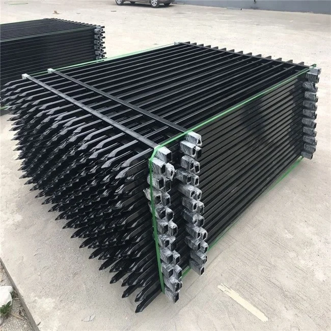 Black Commercial Metal Fence Panel