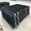 Black Commercial Metal Fence Panel 1