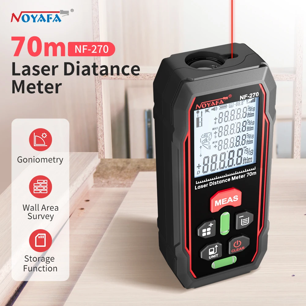 Télémètre laser mini NOYAFA 70m portable pour mesures précises en pêche et bricolage