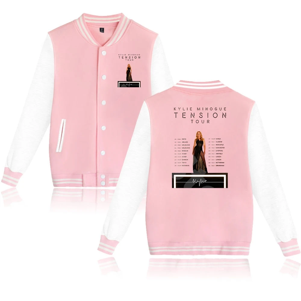 Kylie Minogue Baseball Jacket Vintage 90s Longsleeve Men Women Streetwear Jackets Hip Hop Baseball Uniform Harajuku Clothing 4