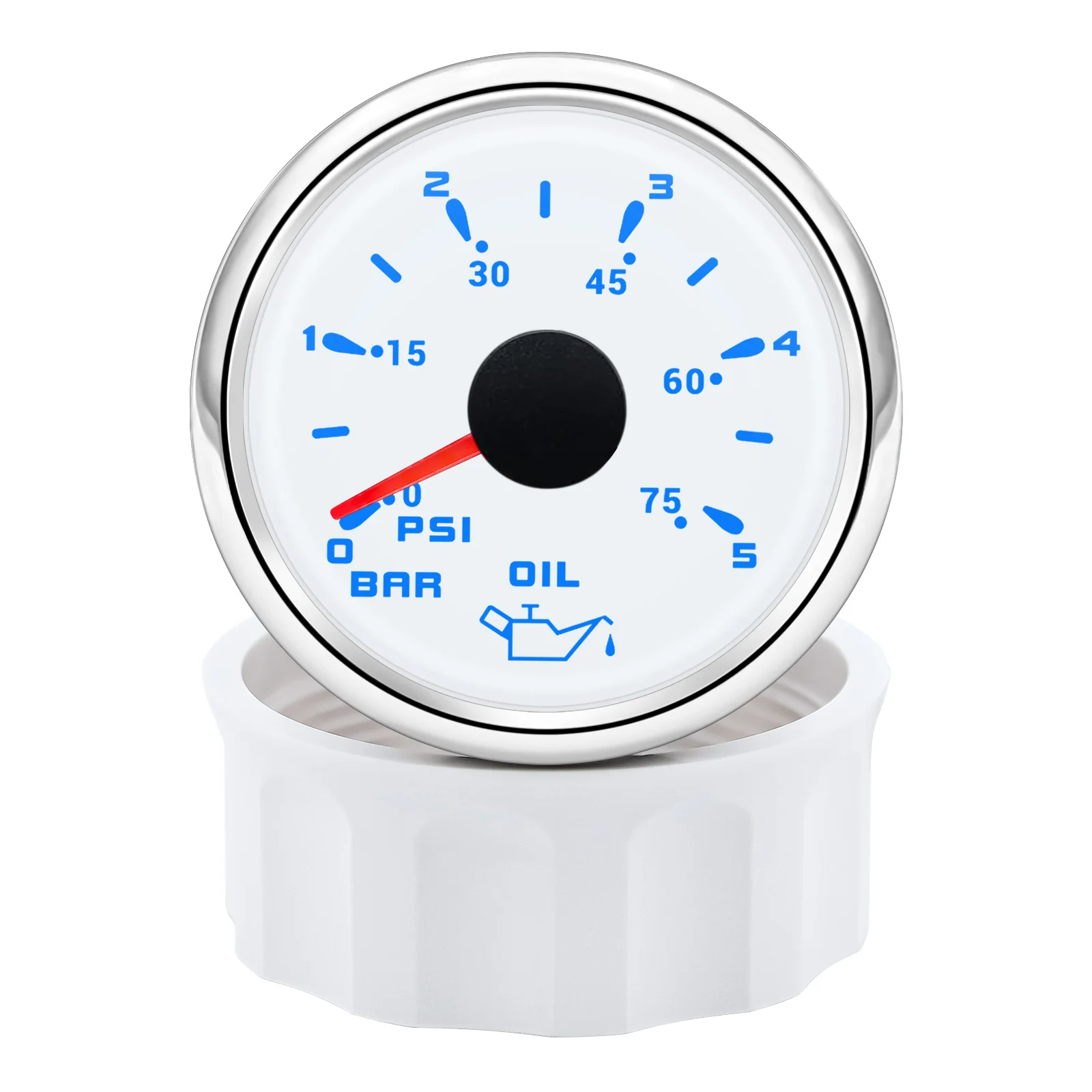 Marine Auto Boot 52mm Öldruckmesser + Sensor 0-5Bar 0-10Bar 7 Farbe Hintergrundbeleuchtung Ölpresse Meter Ölpresse Anzeige 12V/24V – Detail 11