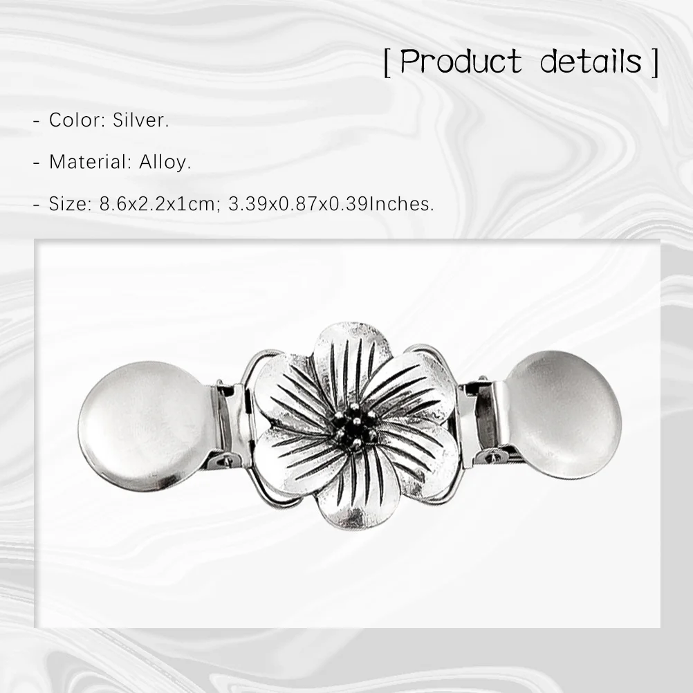 칼라 클립 합금 케이프 클립 여성용 패션 가디건 핀 실버 스카프 홀더 웨딩 파티 액세서리 의류 장식