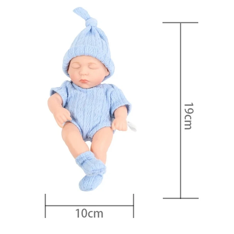 Mini 8Inch/20CM Soft and Full Body Silicone Reborn Toddler Doll lifelike Newborn Doll Beautiful Toys for Girls Cute Gift