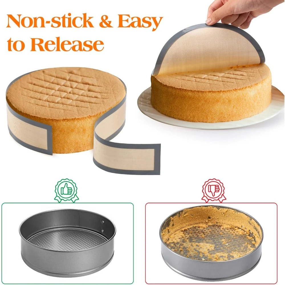 9inch Silicone Baking Mat Set Prevent Cake From Sticking To Bottom Side Easy Clean NonStick Multifunction Baking Cake Mat silicone baking mat