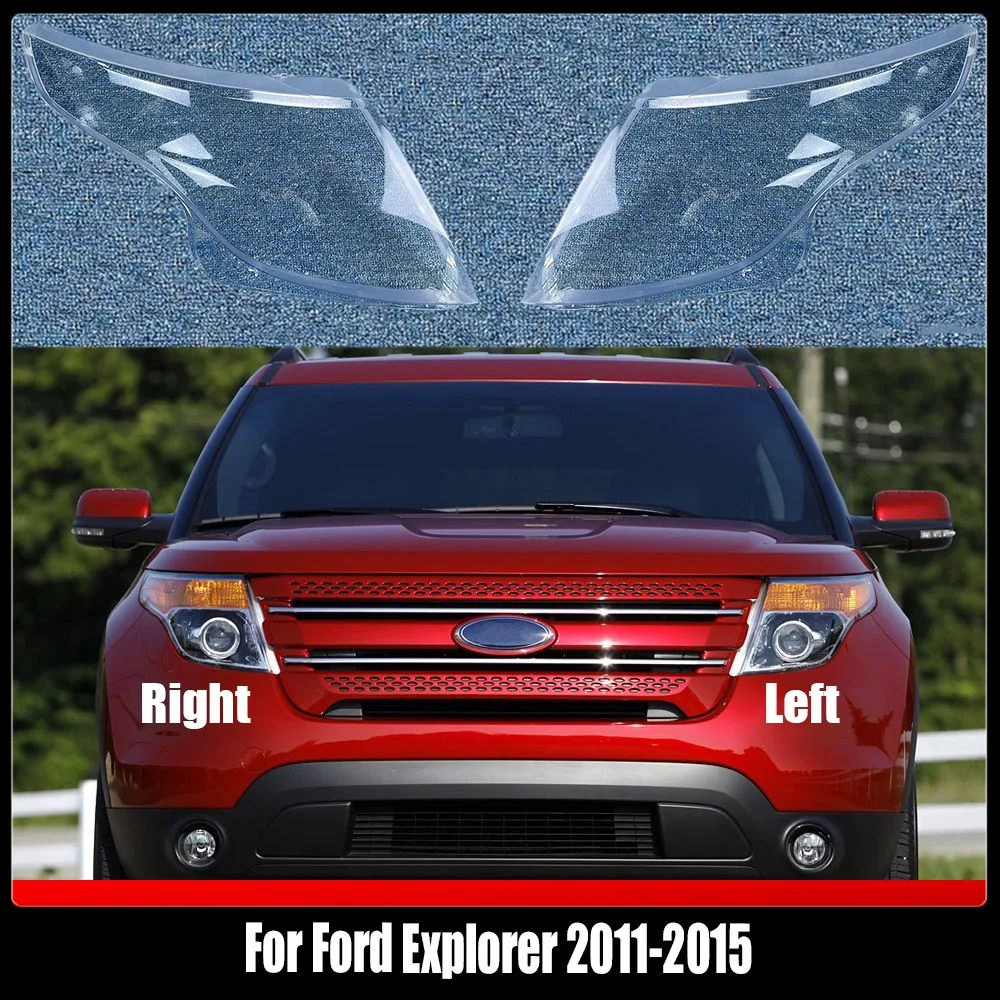 For Ford Explorer 2011-2015 Headlight Lens Shell Transparent Headlamp Cover Replace The Original Lampshade Plexiglass