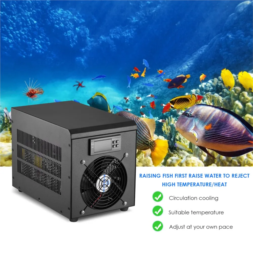 

Aquarium Water Chiller 60L Fish Tank Cooler System 10-40℃ Constant Temperature Device 180W Sustainable Refrigeration