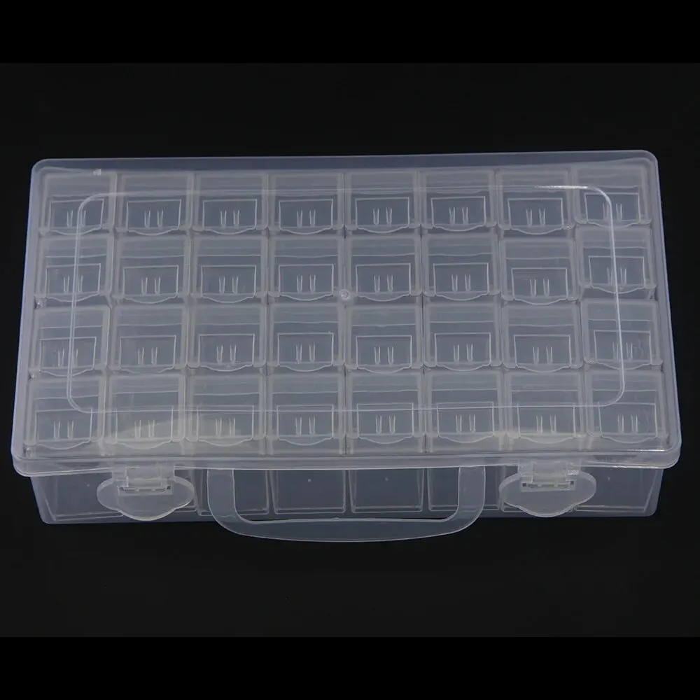 32-Compartment Transparent Storage Box Diamond Painting And Rhinestone Storage Tool storage box