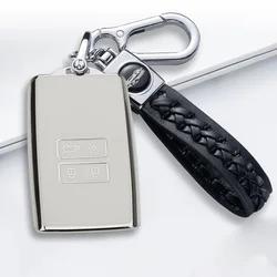 Premium TPU Car Key Cover Shell - Elegant Protection - Key case  Renault (A4 White)