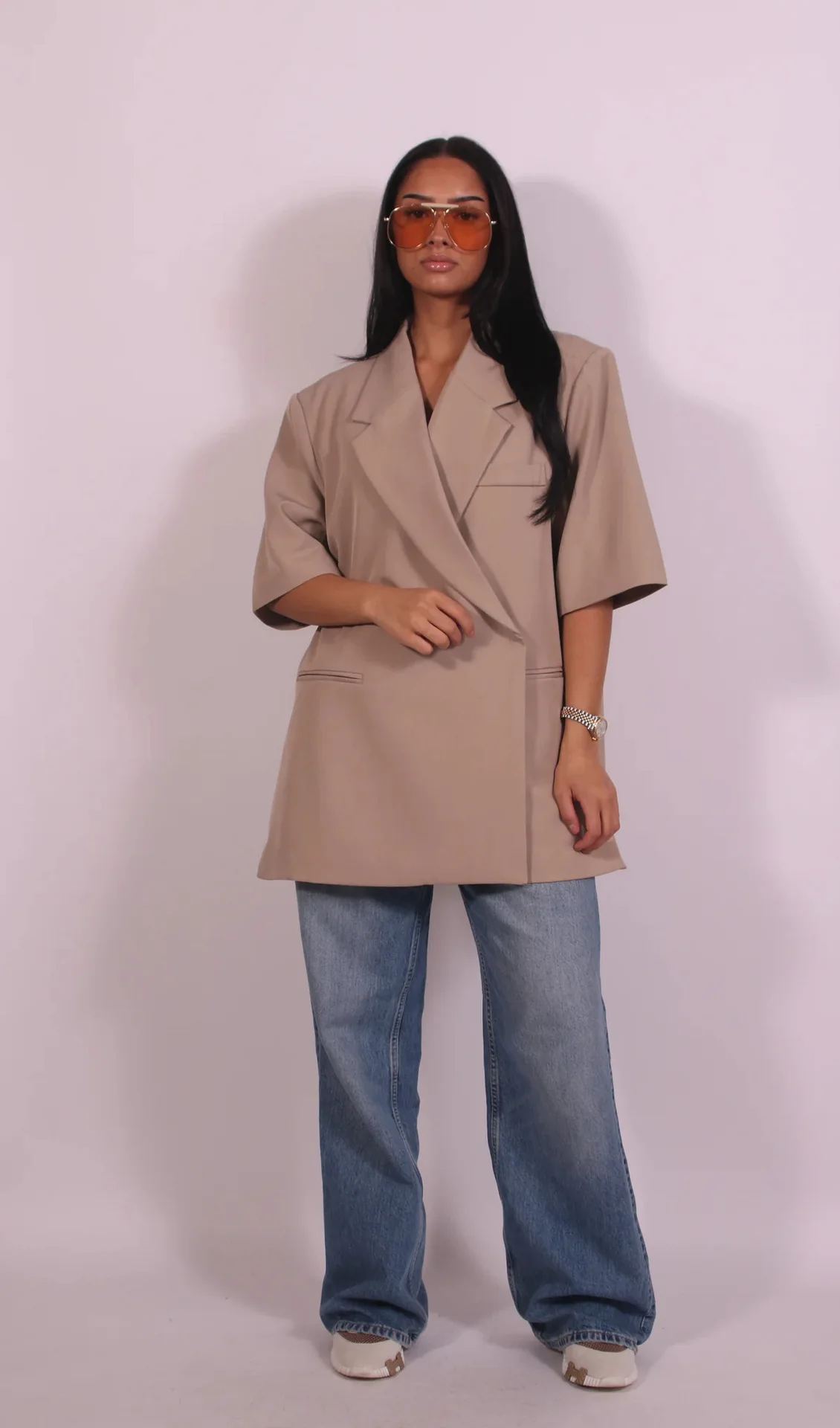 Ladies Loose Blazer Suit Image 5