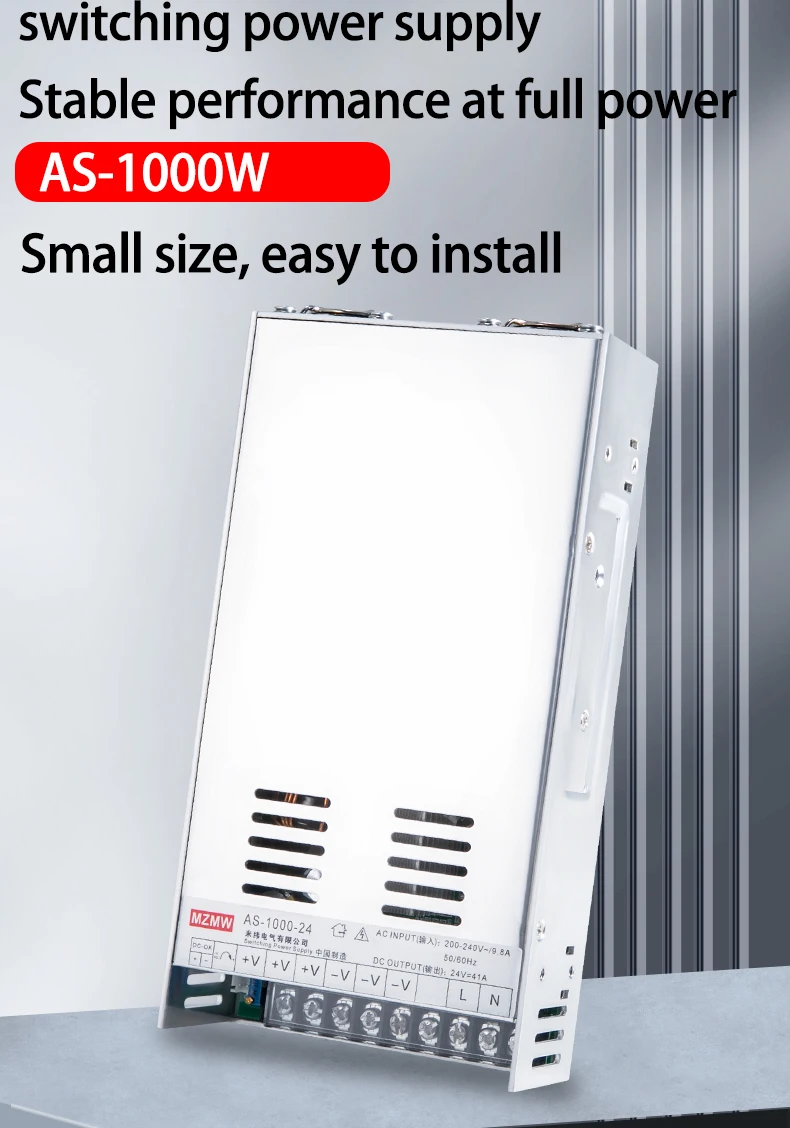 MZMW 1000W Switching Power Supply 15V 24V 36V 48V 60V 72V 80V 110V 150v 220V AC/DC CC/CV Start Stop Control Transformer SMPS