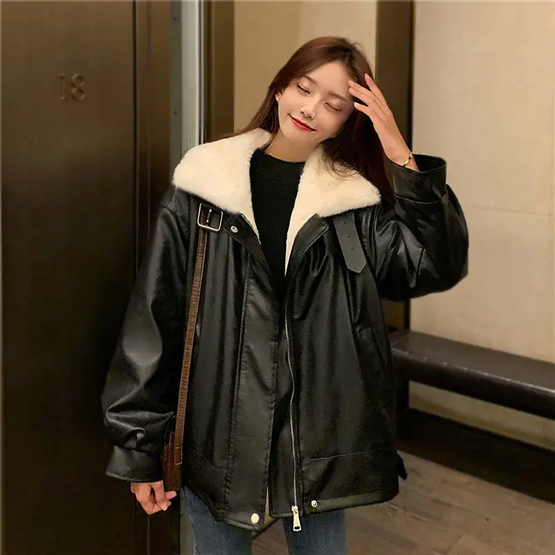 

Women's Clothing Coat Thick Autumn/Winter 2023 New Fashion Casual Loose Coats Fit Fur One Piece Large Versatile Top Women Jacket