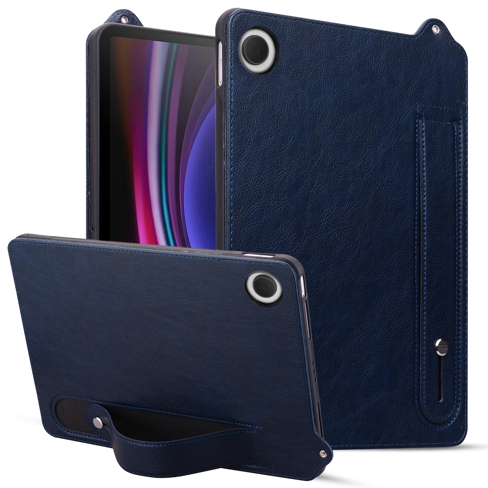 Premium PU Leather Soft Tablet Cover with Hand Strap
