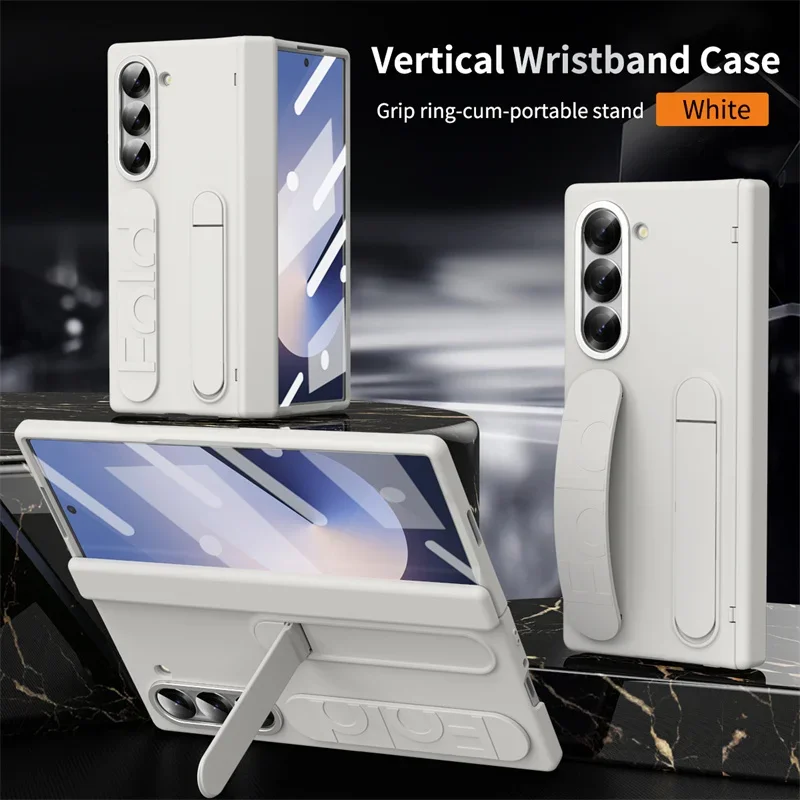 Premium Full Cover Hard Case with Hinge Protection, Stand, Wrist Strap & Screen Protector