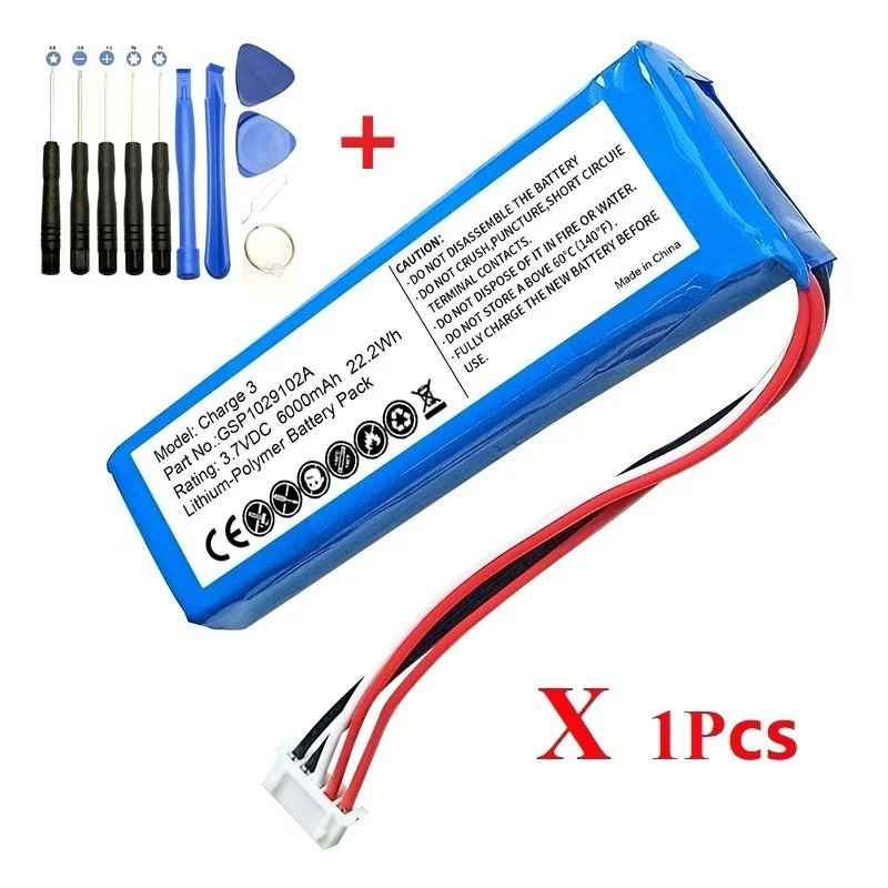 Rechargeable Battery 6000mah For JBL Charge 3 Charge3 GSP1029102A
