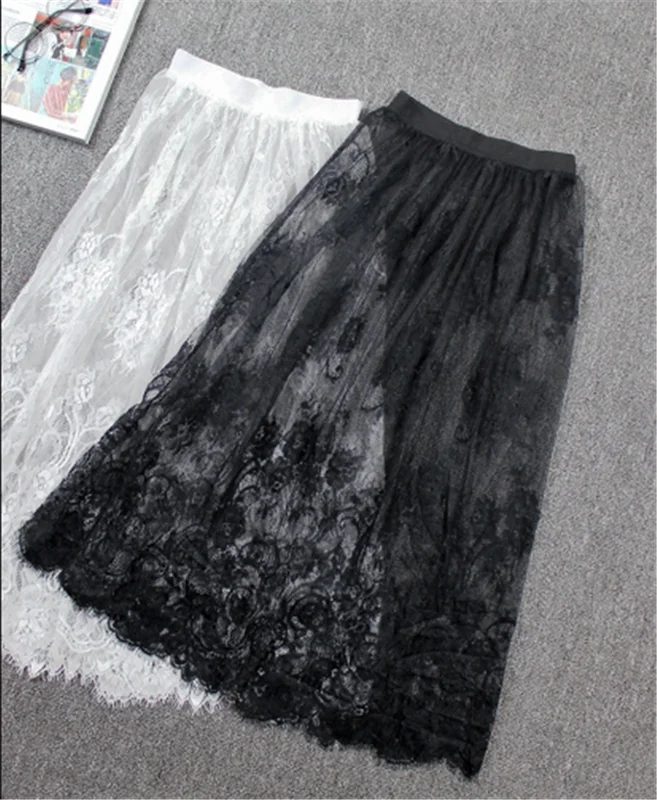 New Fashion Summer Slips Women Casual Lace Transparent