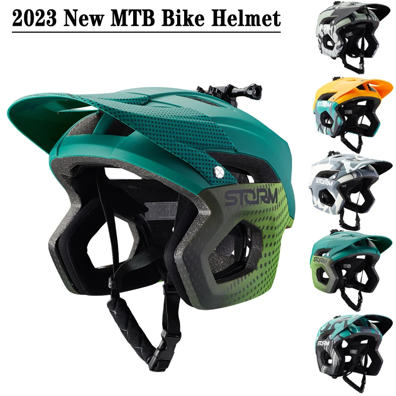 

STORM MTB Bike Helmet 2023 New Extreme Sports All Terrain Mountain Cycling Helmet Riding Cross Country Outdoor Sports Parts