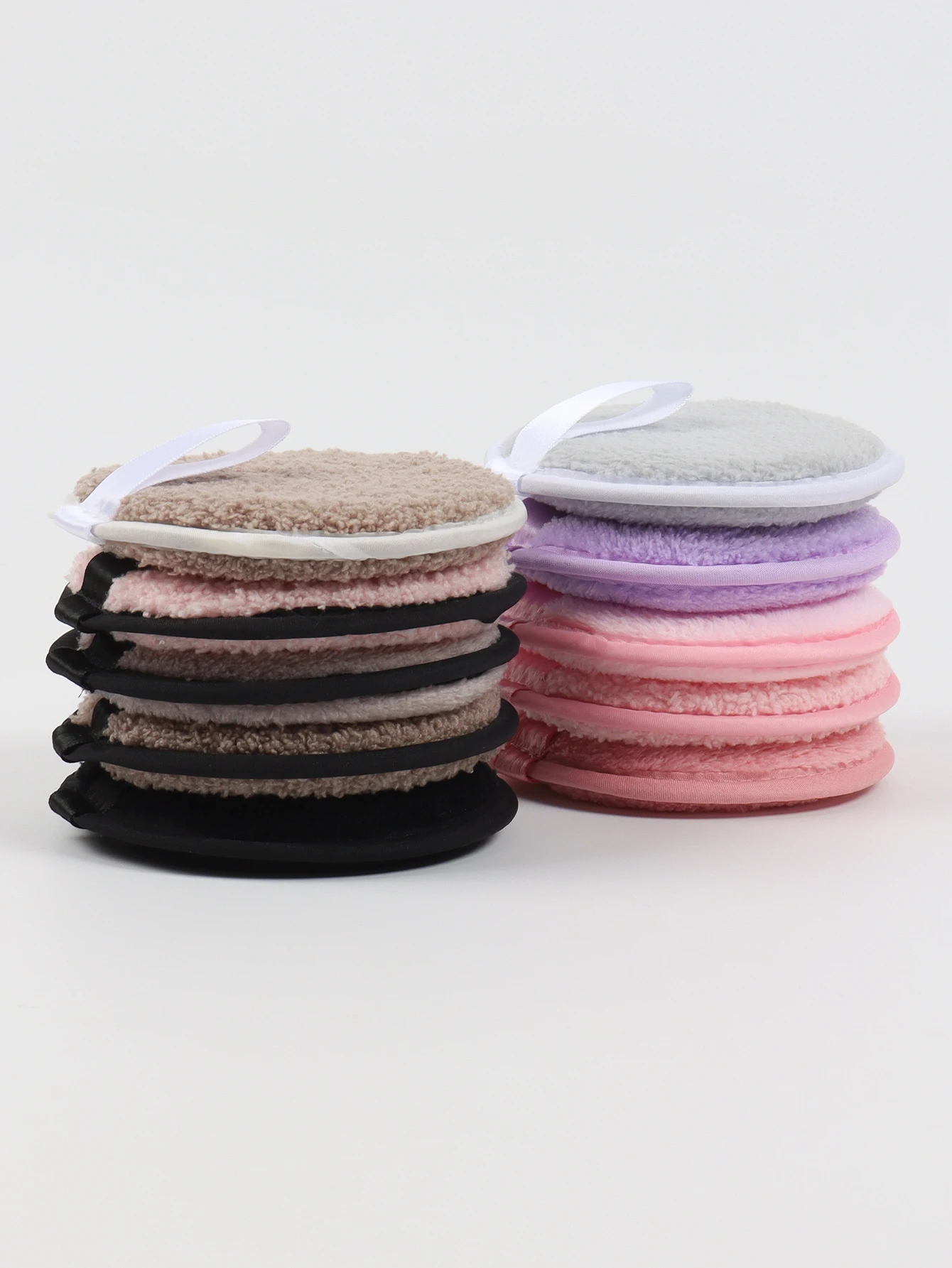 Face Wash Puff 5-10-20 Pack Reusable Double-Sided Round Design