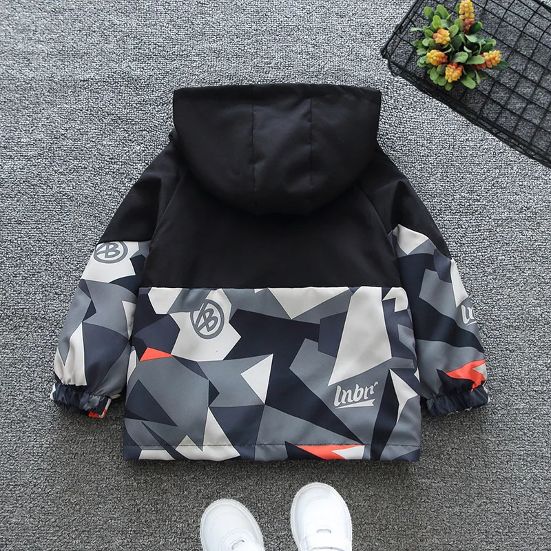 Children Hiking Jackets Windbreaker Hooded Coat Zipper Camping Warm Outerwear Boys Sports Outdoor Jackets Baseball Uniform Coats