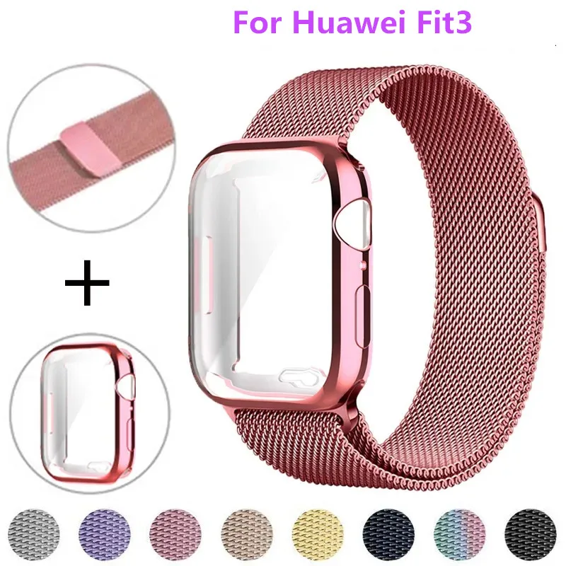 Milanese Magnetic Loop Metal Strap with TPU Case and Screen Protector