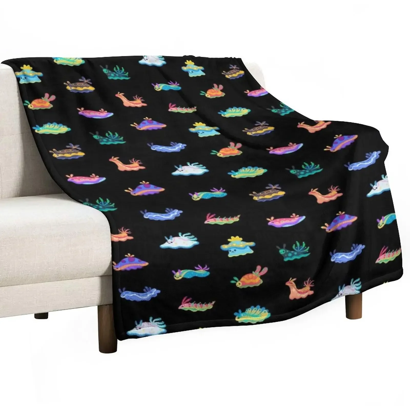 

Sea slug - black Throw Blanket christmas gifts Heavy Blankets