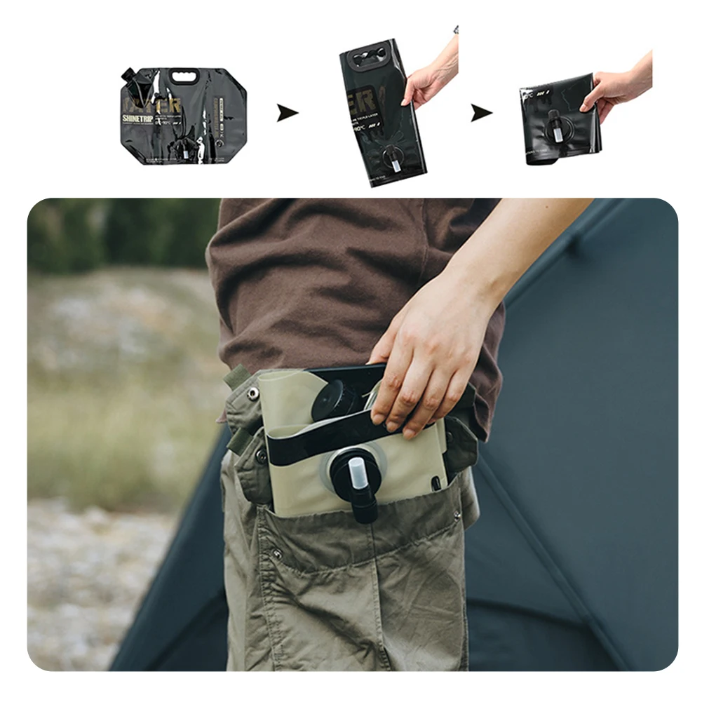 Camping Water Bag Multipurpose Folding Water Container No Leakage Bucket Bag Outdoor Camping Supplies 5L/7.5L/8L/10L,folding bucket,water bucket,water storage bag