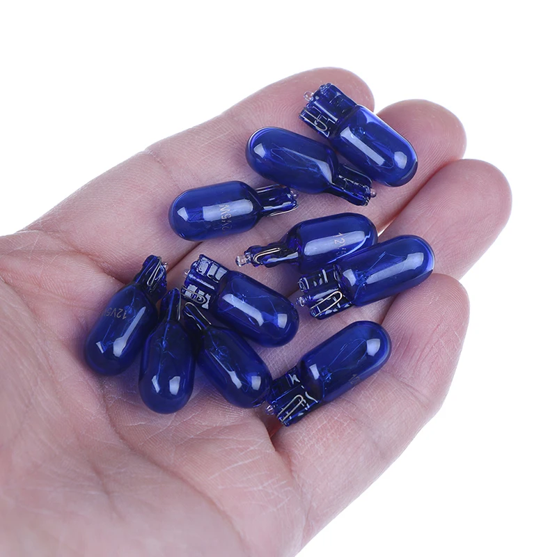 10Pcs T10 W5W 168 Halogen Car Bulbs 12V 5W 6000K Xenon White Instrument Light Reading Light Clearance Signal Lamp