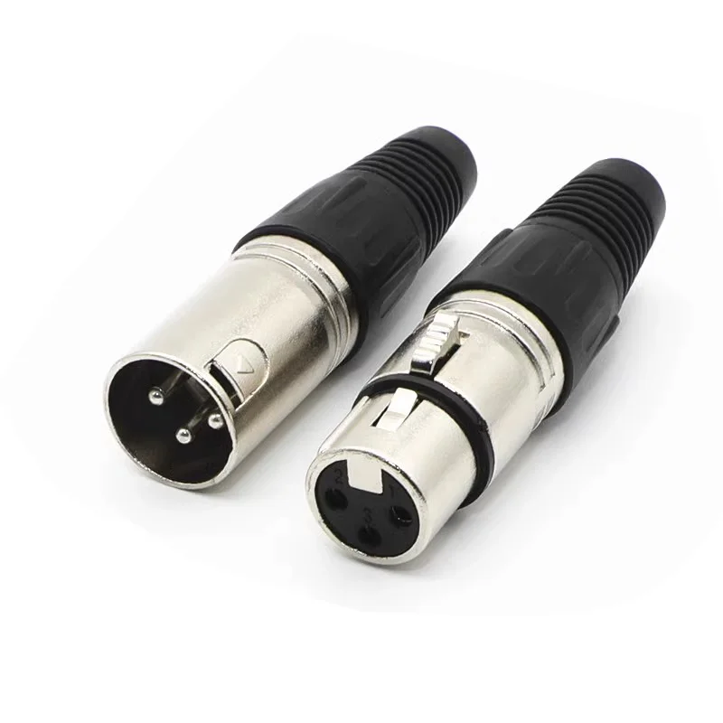 

5/20/100PCS 3Pin XLR Microphone Audio Cable Plug Connectors Male & Female 3-core Swiss Cannon Cable Terminals