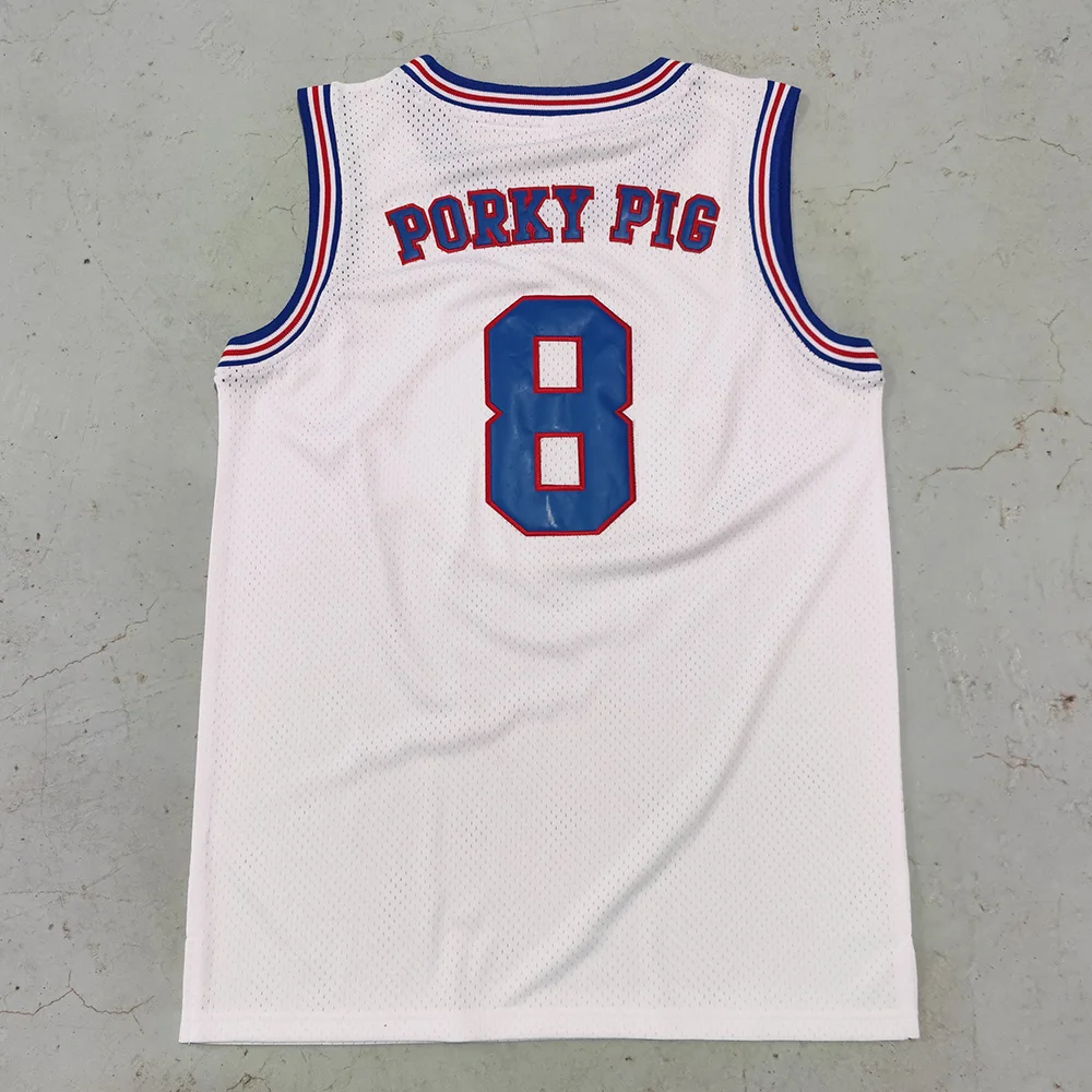 thumbnail image 1 of Camiseta de baloncesto Trillest Space Jam Bugs 1 Lola 10 Murray 22 TAZ D.Duck 2 White Tune Squad para hombre, ropa para fiesta de Halloween, 1 of 5