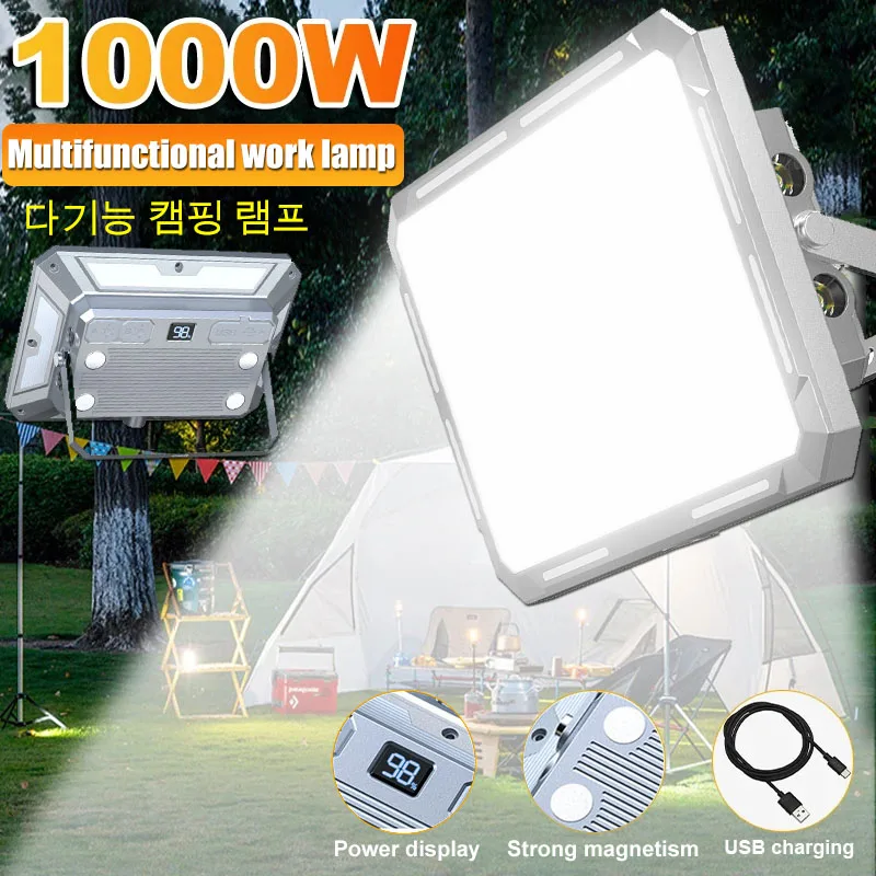 

2PC Powerful LED Camping Tent Light Rechargeable Searchlight High Power Outdoor Emergency Lighting Waterproof Hanging Night Lamp