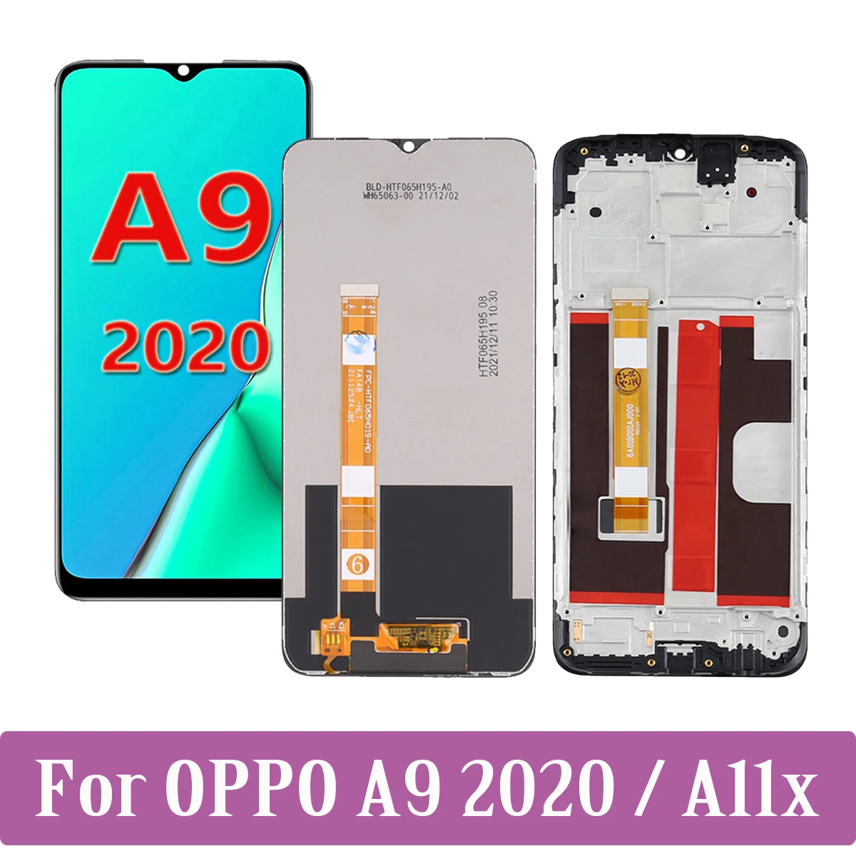 For OPPO A9 2020 CPH1937 CPH1939 LCD Display Touch Screen Digitizer Assembly For OPPO A11x LCD 6.5''