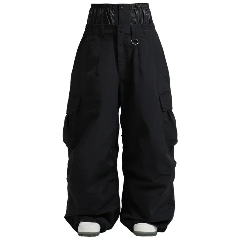 Men Jumpsuit Winter Outdoor Snow Trousers Women Loose Snowboard Wear Waterproof Windproof Skiing Pants Warm Female Ski Clothes 3