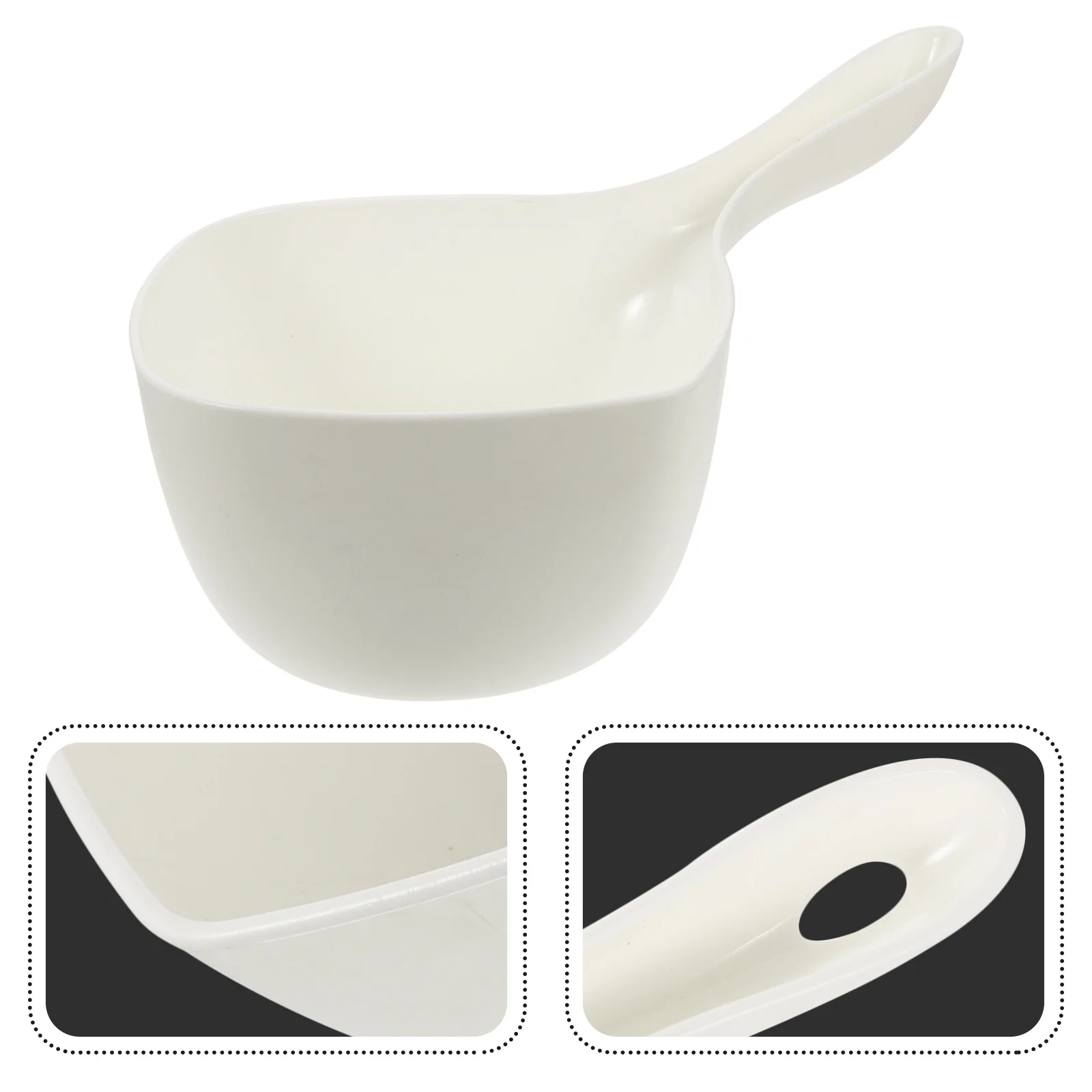 Reusable Water Ladle White Kitchen Bathroom Shower Indoor Watering Flowers PP Plastic Spoon Portable Gift