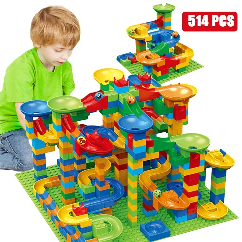 84-514PCS-Small-Size-Marble-Race-Run-Blocks-Maze-Ball-Track-Building ...