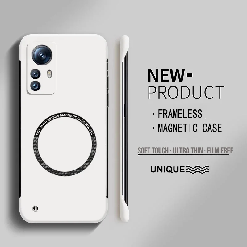 Ultra Thin Frameless Magnetic Charging Phone Case - Candy Color Matte Shockproof Cover