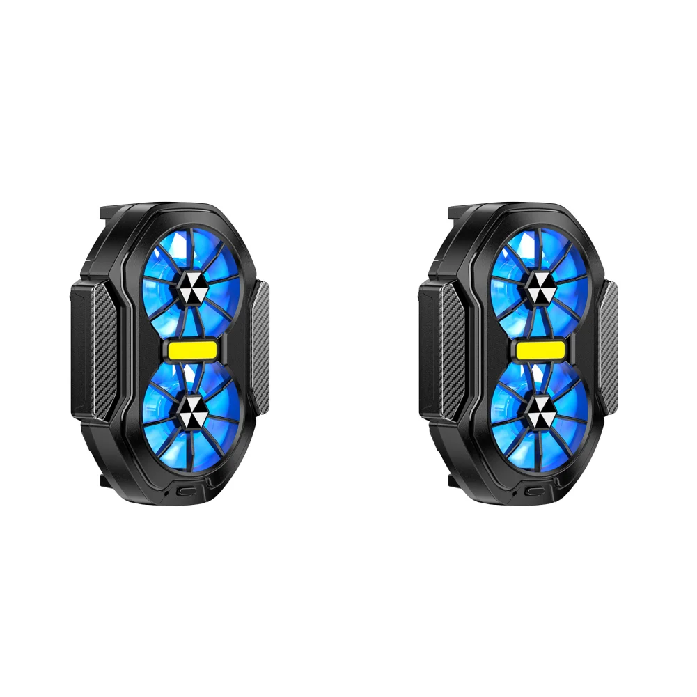 Dual Fan Rechargeable Mobile Phone Cooler with Enhanced Cooling and Mini Back Clip