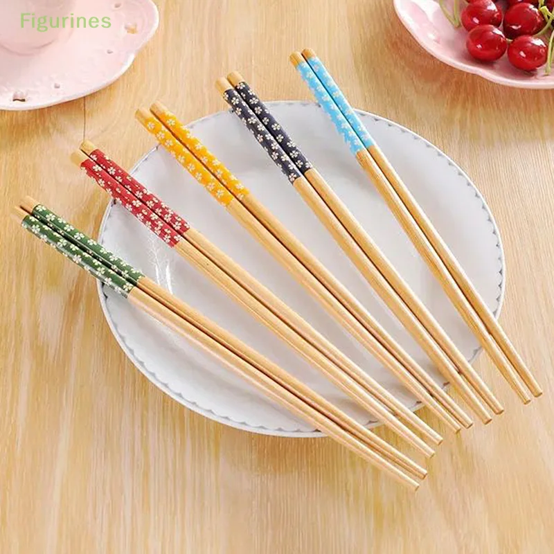 Eco-Friendly Reusable Natural Bamboo Chopsticks Set - Elegant Tableware