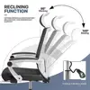 Mesh Gaming Desk Chair Set with Bookshelf Z-Shaped Modern Office Desk and Chair Easy to Assemble Sturdy Steel Frame Adjustable 5