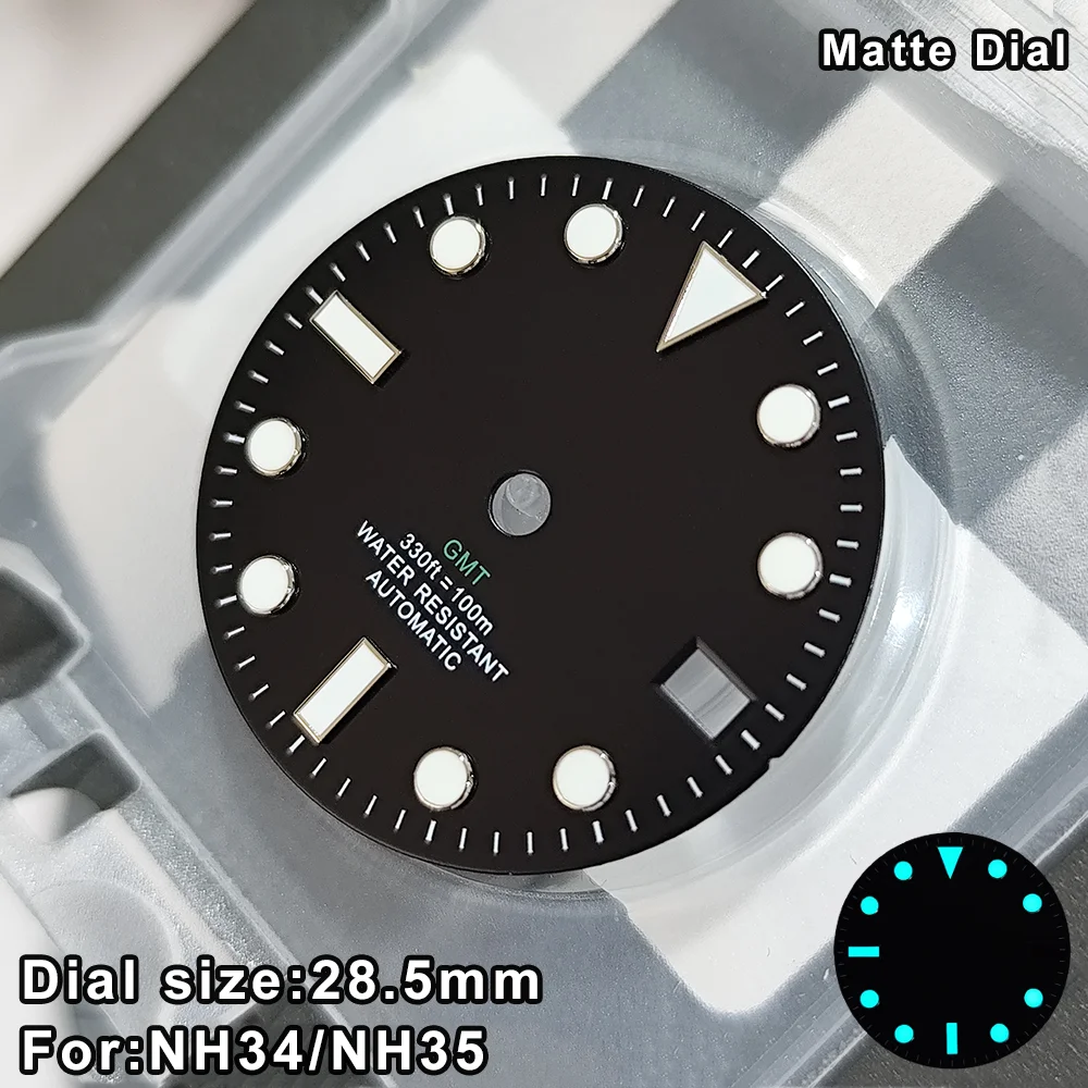 Blue Luminous Multi-Color Watch Dial Replacement - 28.5mm