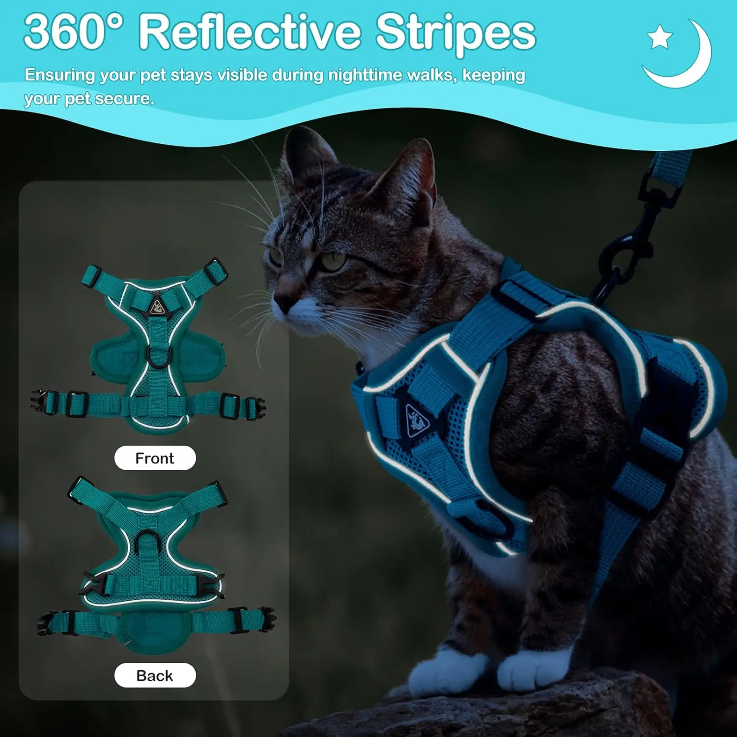 Cat Harness and Leash Set Escape Proof 4