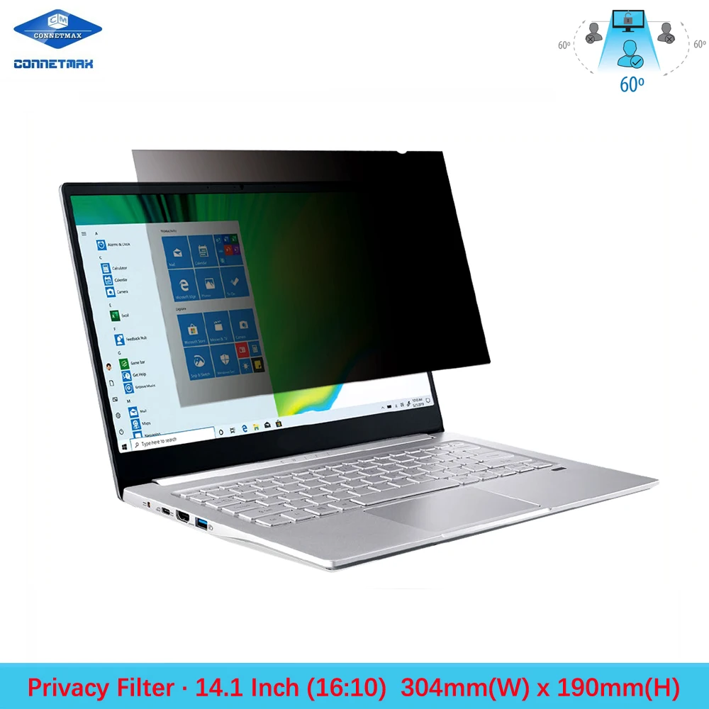 14.1 inch Laptop Privacy Filter Screen Protector Film for Widescreen (16:10) Notebook LCD Monitors